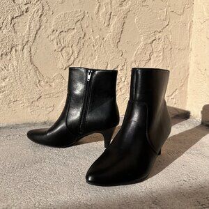 Black Kitten Heel Boots